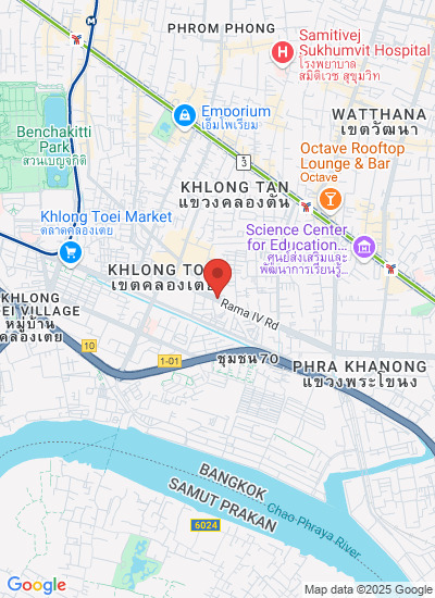 Map showing Khlong Toei, Thailand