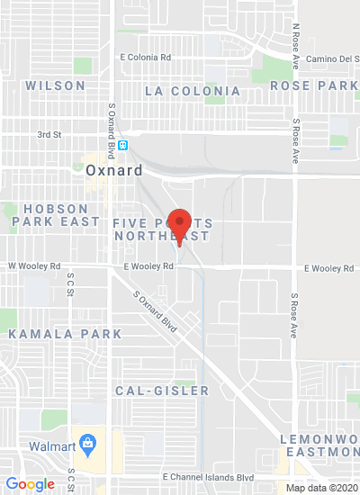 Map showing Oxnard, United States