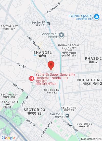 Map showing Noida, India