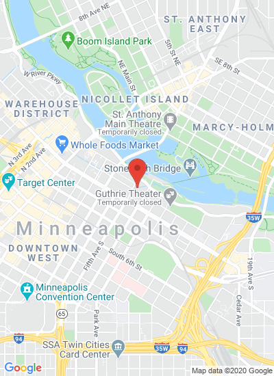 Map showing Minneapolis, United States