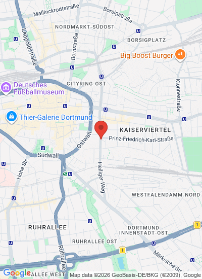 Map showing Dortmund, Germany
