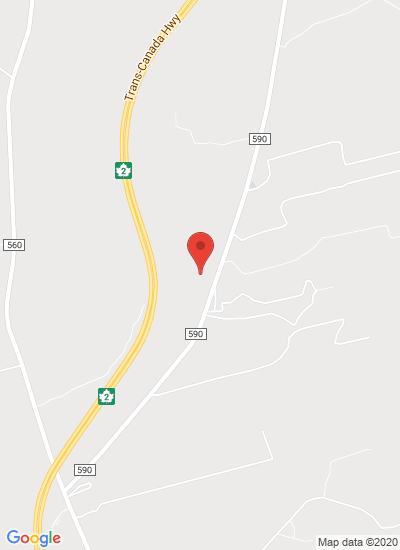 Map showing Jacksonville, Canada