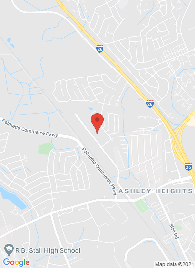Map showing North Charleston, United States
