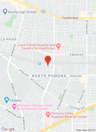 Map showing Pomona, United States