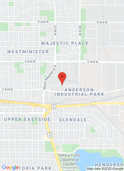 Map showing Lethbridge, Canada