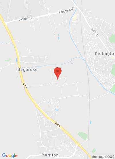 Map showing Oxfordshire, United Kingdom