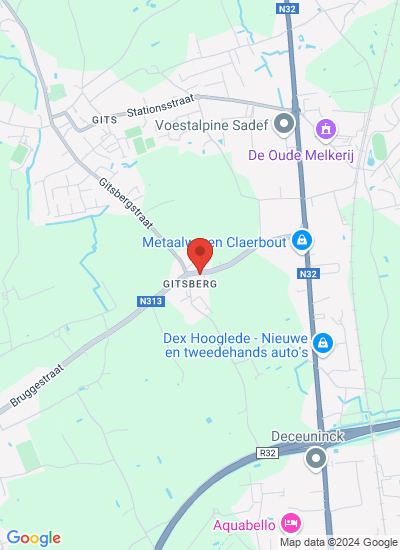 Map showing Gits, Belgium