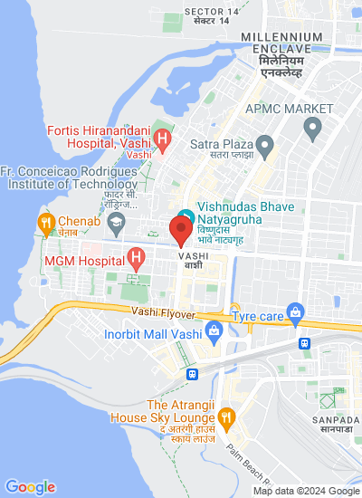 Map showing Navi Mumbai, India