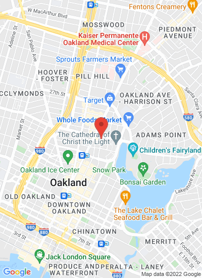 Map showing Oakland, United States