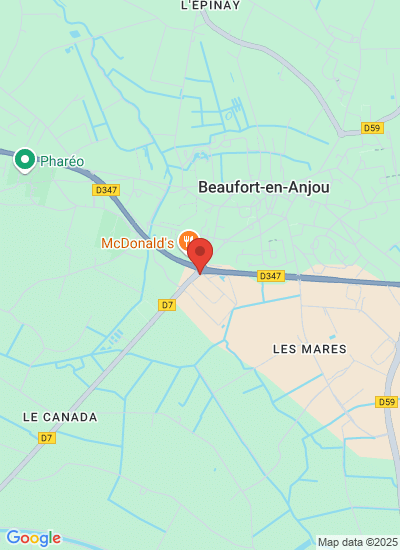Map showing Beaufort-en-Vallée, France
