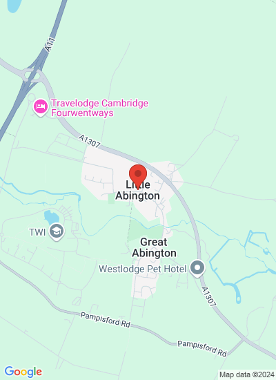 Map showing Great Abington Cambridgeshire, United Kingdom