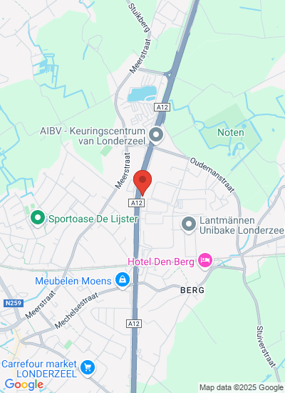 Map showing Londerzeel, Belgium