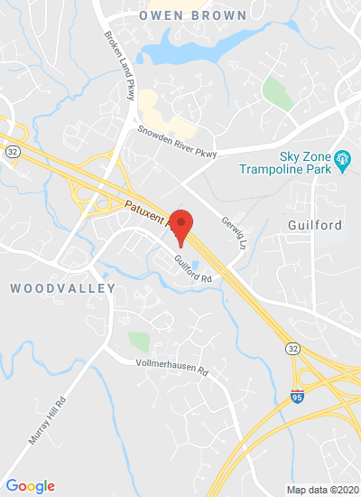 Map showing Columbia, United States