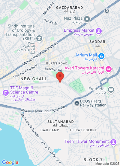 Map showing Karachi, Pakistan