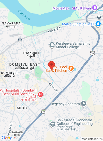 Map showing Dombivali, India