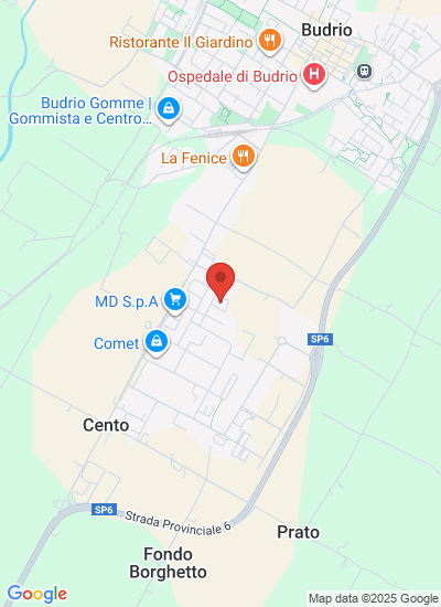 Map showing Budrio, Italy