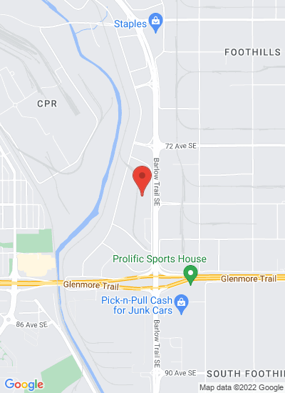 Map showing Calgary, Canada