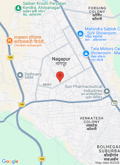 Map showing Ahmednagar, India