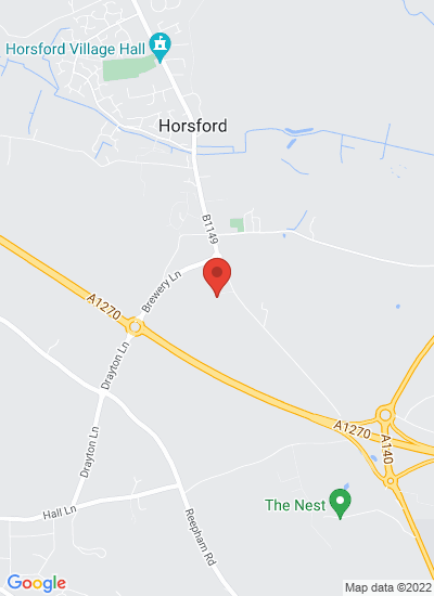 Map showing Horsford, United Kingdom