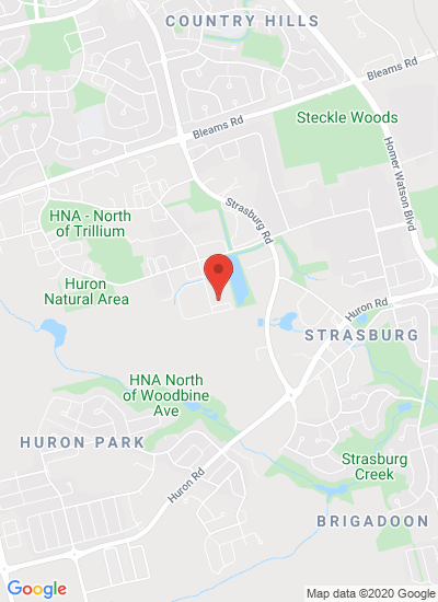 Map showing Kitchener, Canada