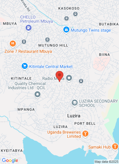 Map showing Kampala, Uganda