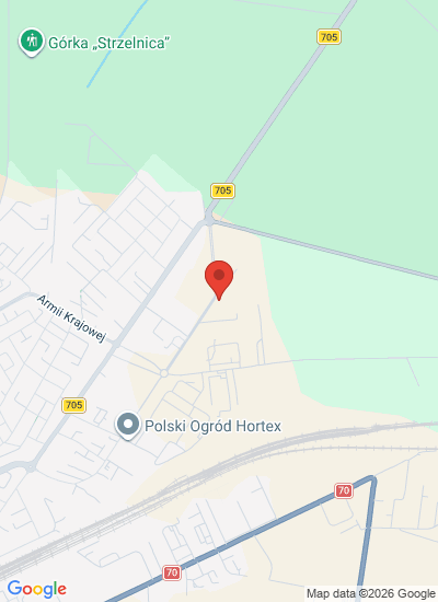 Map showing Skierniewice, Poland