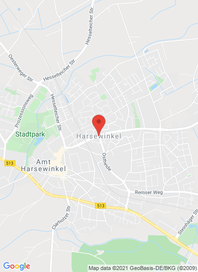 Map showing Harsewinkel, Germany