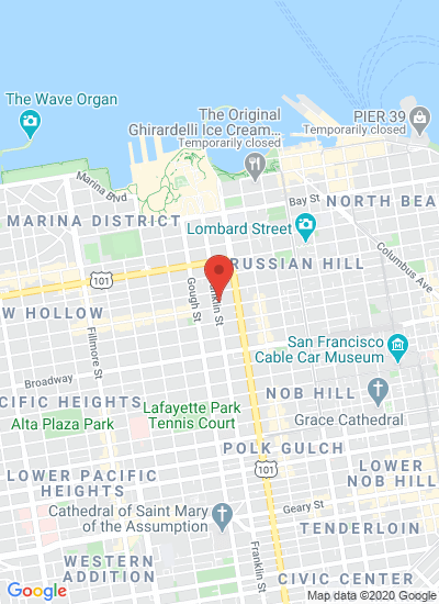 Map showing San Francisco, United States