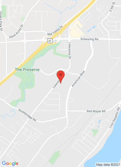 Map showing De Pere, United States