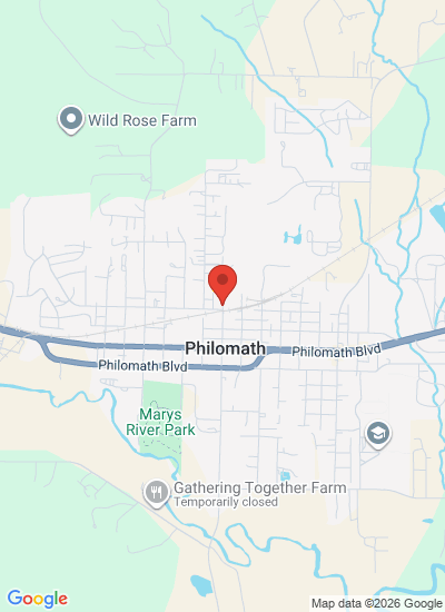 Map showing Philomath, United States