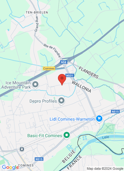 Map showing Komen, Belgium