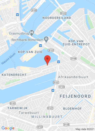 Map showing Rotterdam, Netherlands