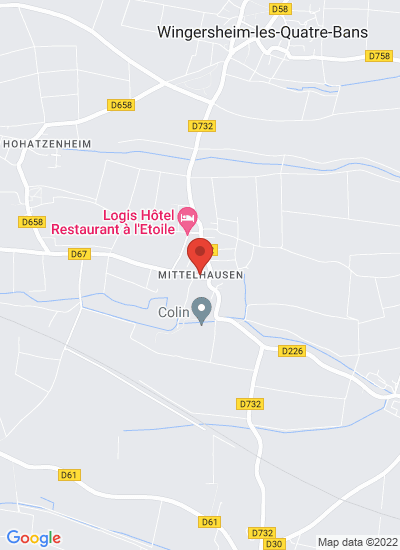 Map showing Wingersheim-les-Quatre-Bans, France