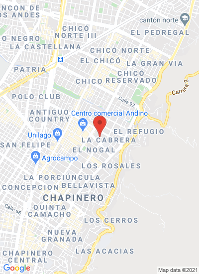 Map showing Colombia