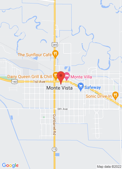 Map showing Monte Vista, United States