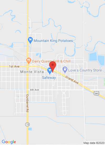Map showing Monte Vista, United States