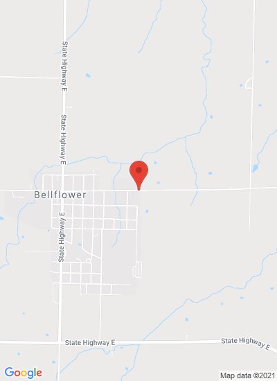 Map showing Bellflower, United States