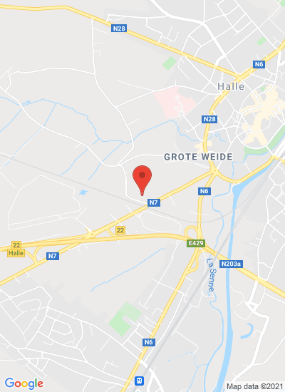Map showing Halle, Belgium