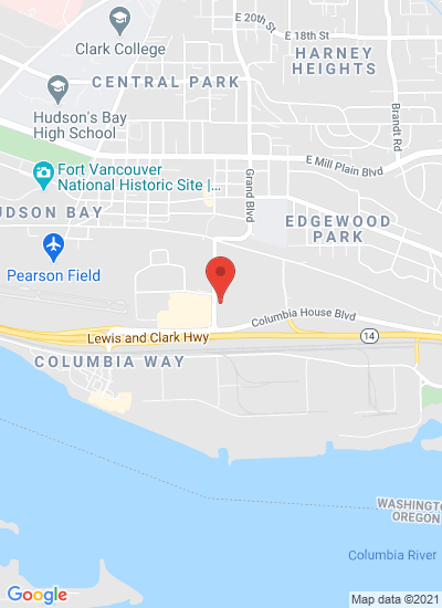 Map showing Vancouver, United States