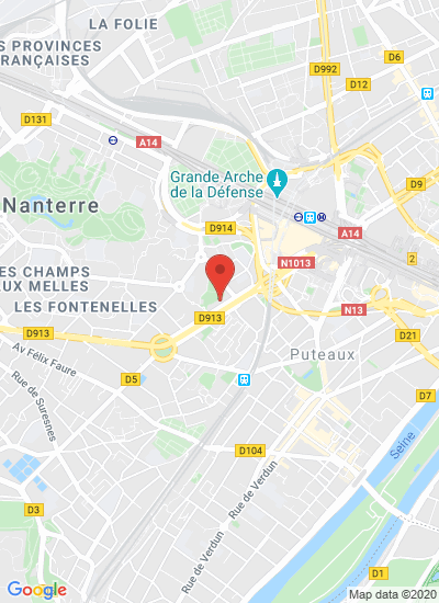 Map showing Paris-La Defense, France