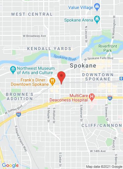 Map showing Spokane, United States