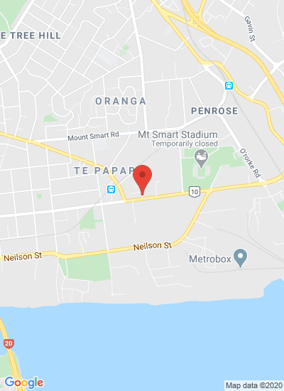 Map showing Auckland, New Zealand