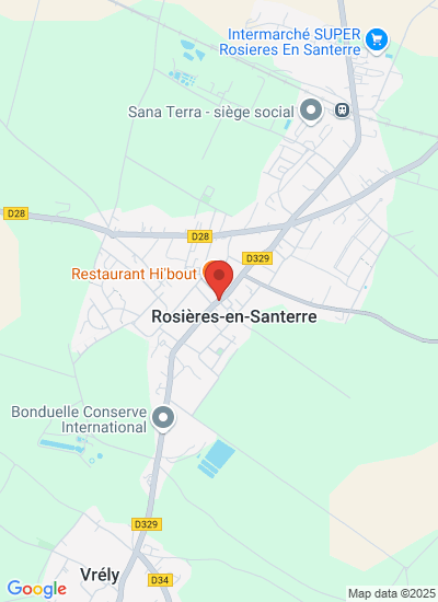 Map showing Rosières-en-Santerre, France