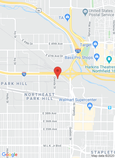 Map showing Denver, United States
