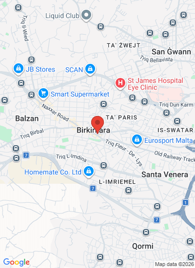 Map showing Birkirkara, Malta
