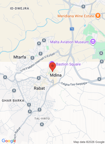 Map showing Birkirkara, Malta