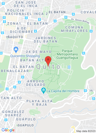 Map showing Quito, Ecuador