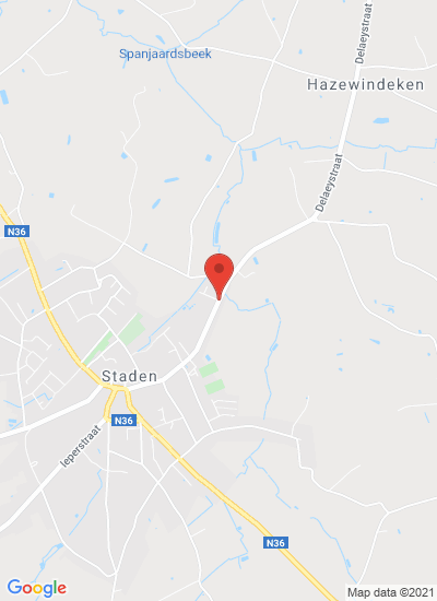 Map showing Staden, Belgium