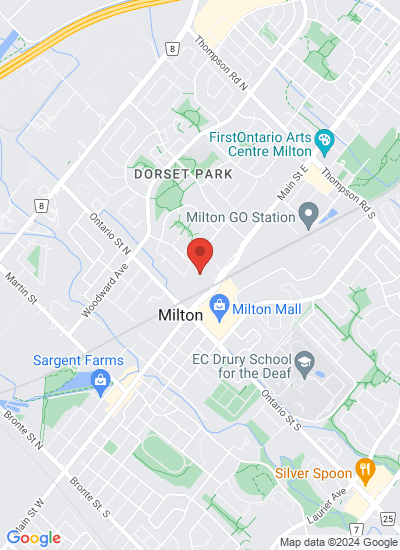Map showing Milton, Canada