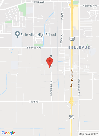 Map showing Santa Rosa, United States